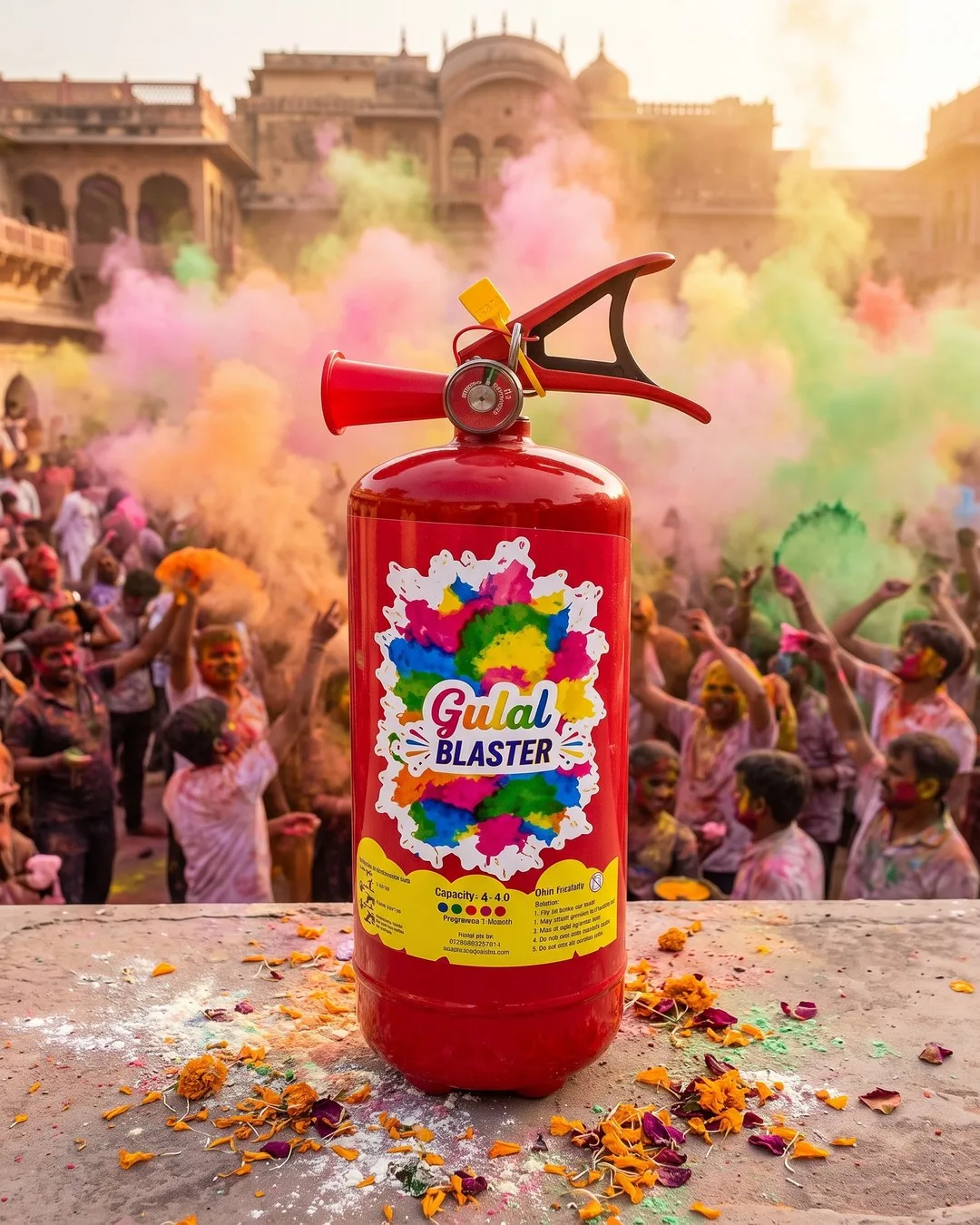 Shree Gulal Cylinder Pressurized Spray — Shaktirang, Hathras