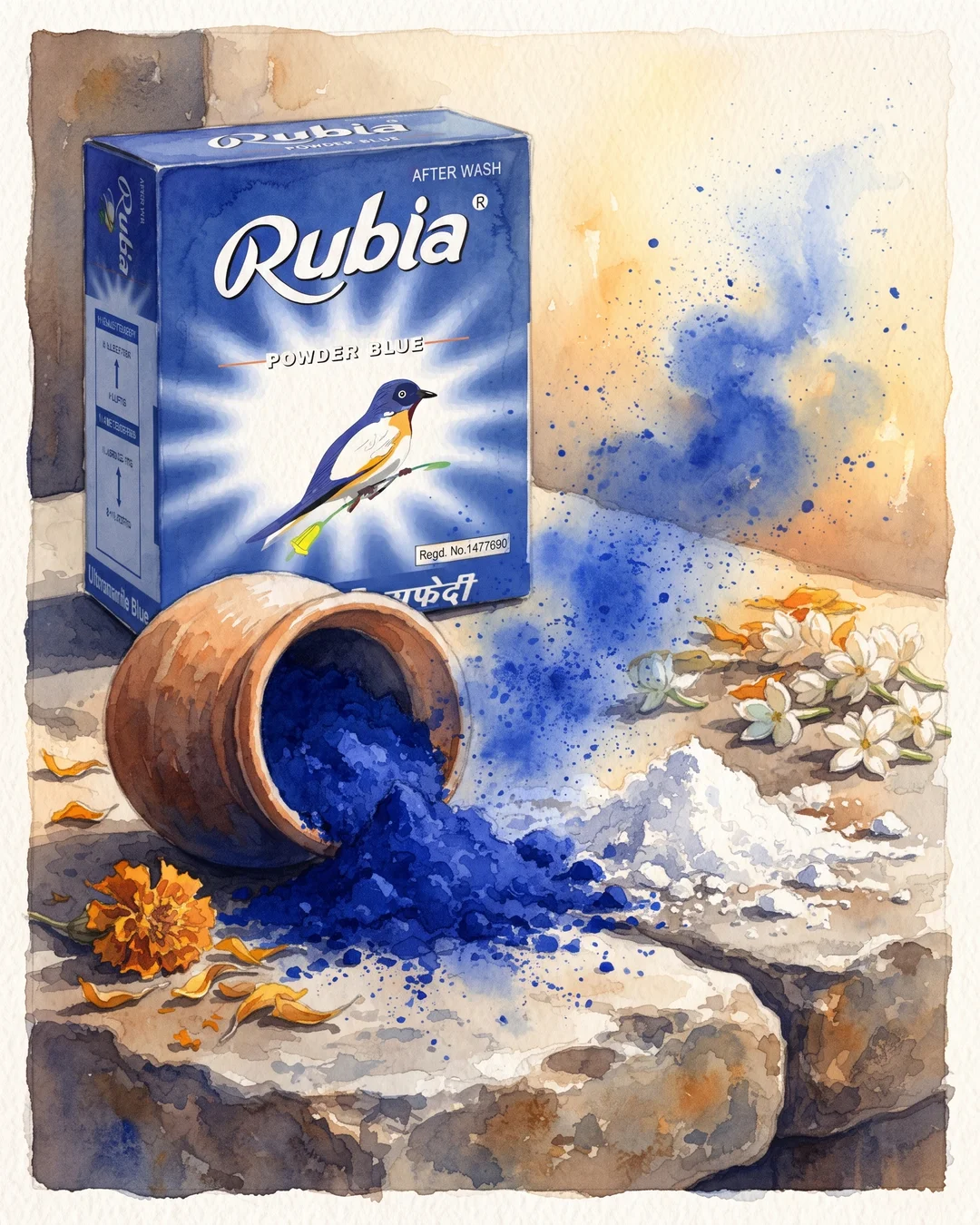 Rubia Ultramarine Powder Blue — Shaktirang, Hathras