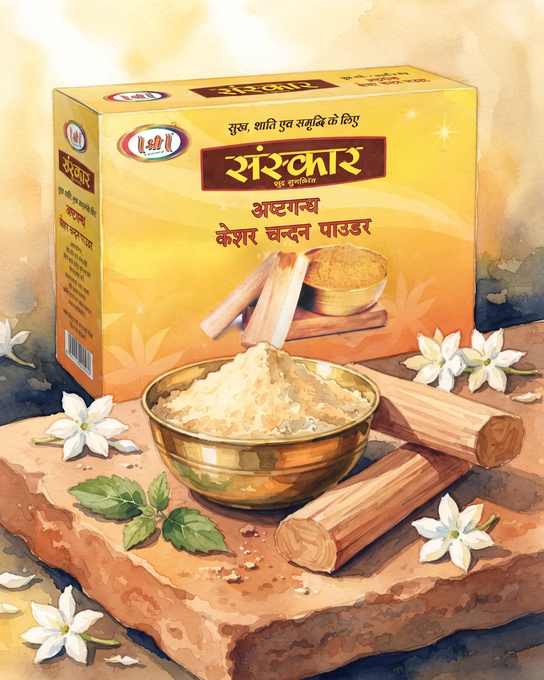 Sanskar Kesar Chandan Powder — Shaktirang, Hathras