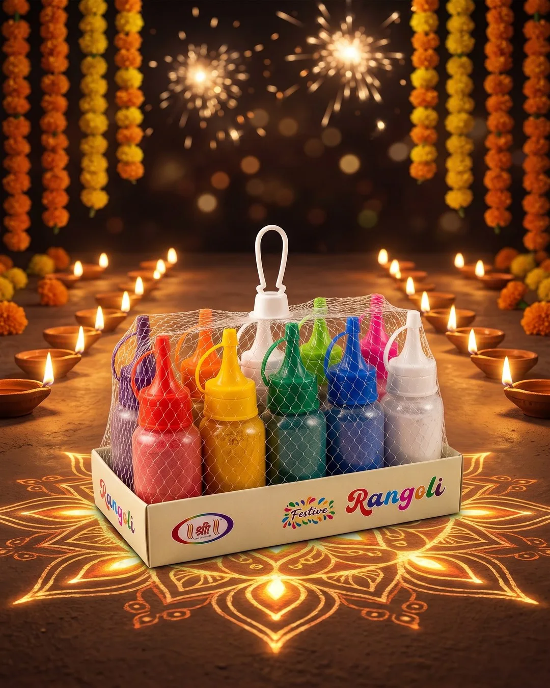 Shree Rangoli Tray 80g 150g — Shaktirang, Hathras